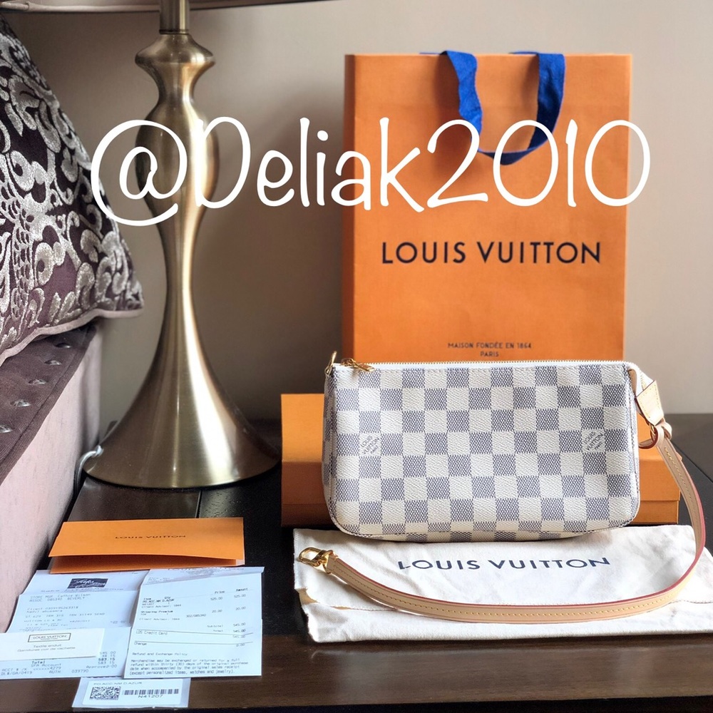 SOLD! NWT LV Pochette Accessoires Damier Azur - Picture 3 of 8